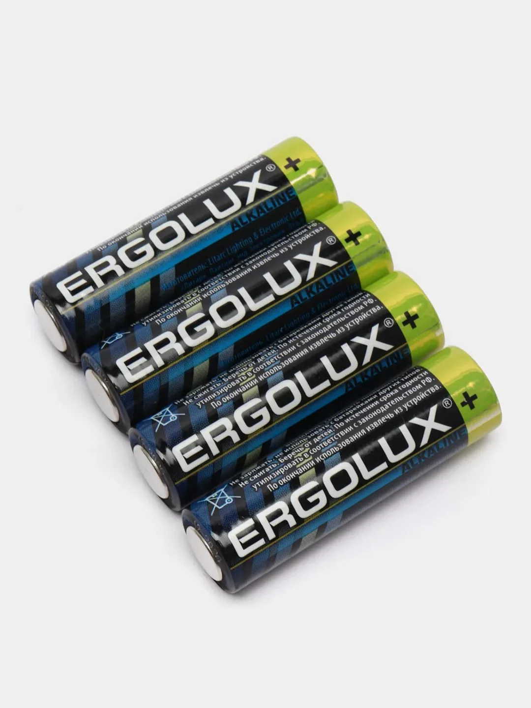 Батарейки алкалиновые Ergolux, пальчиковые АА / LR6, 4 штуки