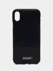 Черный чехол для iPhone XR силиконовый, с блестящими вставками