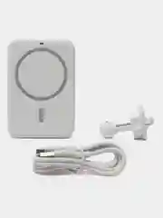 Белый магнитный держатель в автомобиль MagSafe, с беспроводной зарядкой