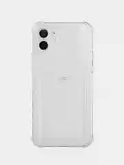 Прозрачный чехол с карманом для карт на iPhone XR, 11, 12, 13, Pro, Pro Max
