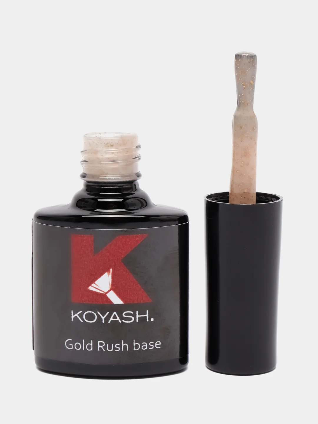 Золотой цветная камуфлирующая база для ногтей маникюра, гель лака "KOYASH" с поталью