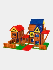 Магнитный конструктор MAGNETIC BUILD BLOCKS-129 "Построй дом", 129 деталей, BRAUBERG KIDS