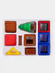 Магнитный конструктор MAGNETIC BUILD BLOCKS-39 "Построй дом", 39 деталей, BRAUBERG KIDS