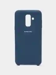 Темно-синий чехол Silicone Case Samsung A9, A8, A8+, A7, A72, A70, A6, A6+, A5, A52, A51, A50