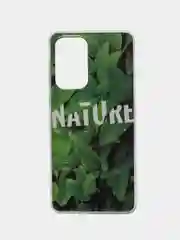 Тёмно-зелёный чехол для Samsung Galaxy A33, Самсунг Галакси А33 5G, силиконовый, с рисунком