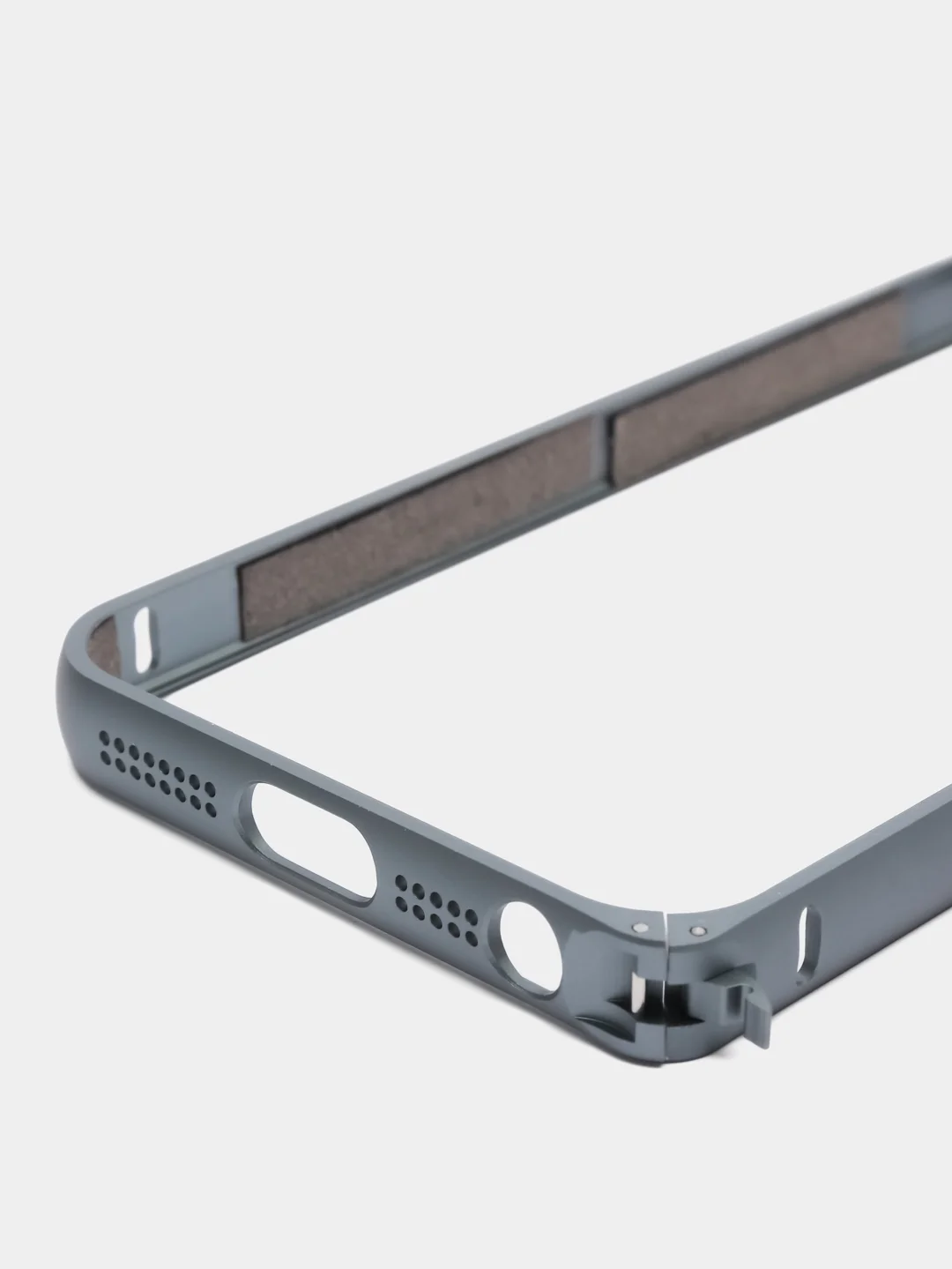 Серебряный бампер алюминевый для iPhone 5, 5S, SE