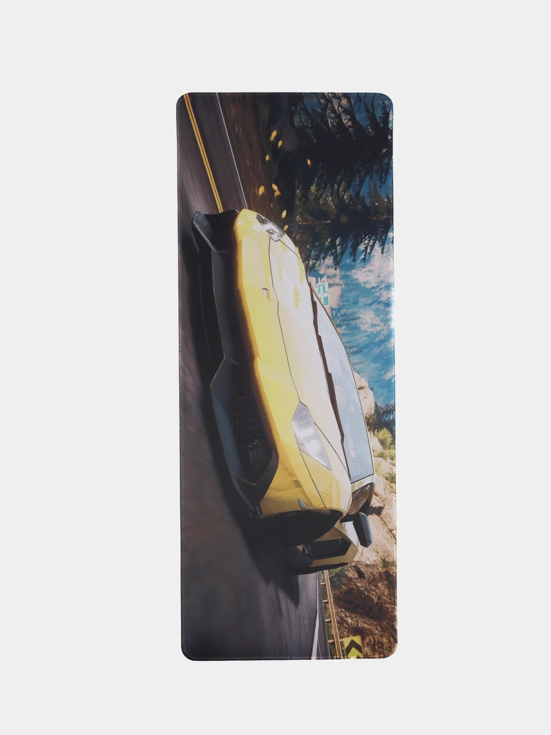 Желтый коврик игровой для мыши и клавиатуры авто, NFS Need for Speed, Forza Horizon, с машиной