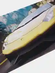 Желтый коврик игровой для мыши и клавиатуры авто, NFS Need for Speed, Forza Horizon, с машиной
