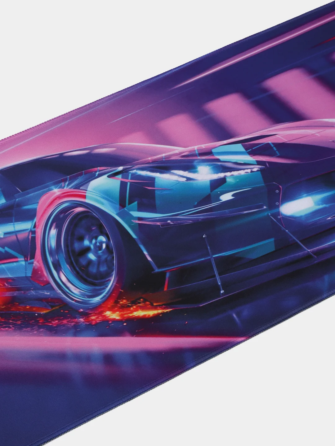 Фиолетовый коврик игровой для мыши и клавиатуры авто, NFS Need for Speed, Forza Horizon, с машиной