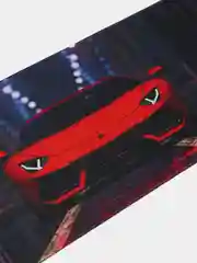 Желтый коврик игровой для мыши и клавиатуры авто, NFS Need for Speed, Forza Horizon, с машиной