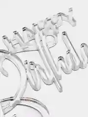 Золотой топпер #Т23 "Happy Birthday" для украшения торта из зеркального акрила