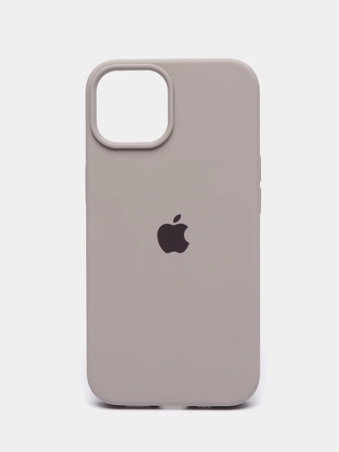 Бежевый меланж чехол Silicone Case для iPhone 14, 14 Pro, 14 Plus, 14 Pro Max, с закрытым низом