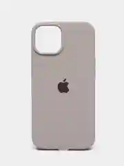 Бежевый меланж чехол Silicone Case для iPhone 14, 14 Pro, 14 Plus, 14 Pro Max, с закрытым низом