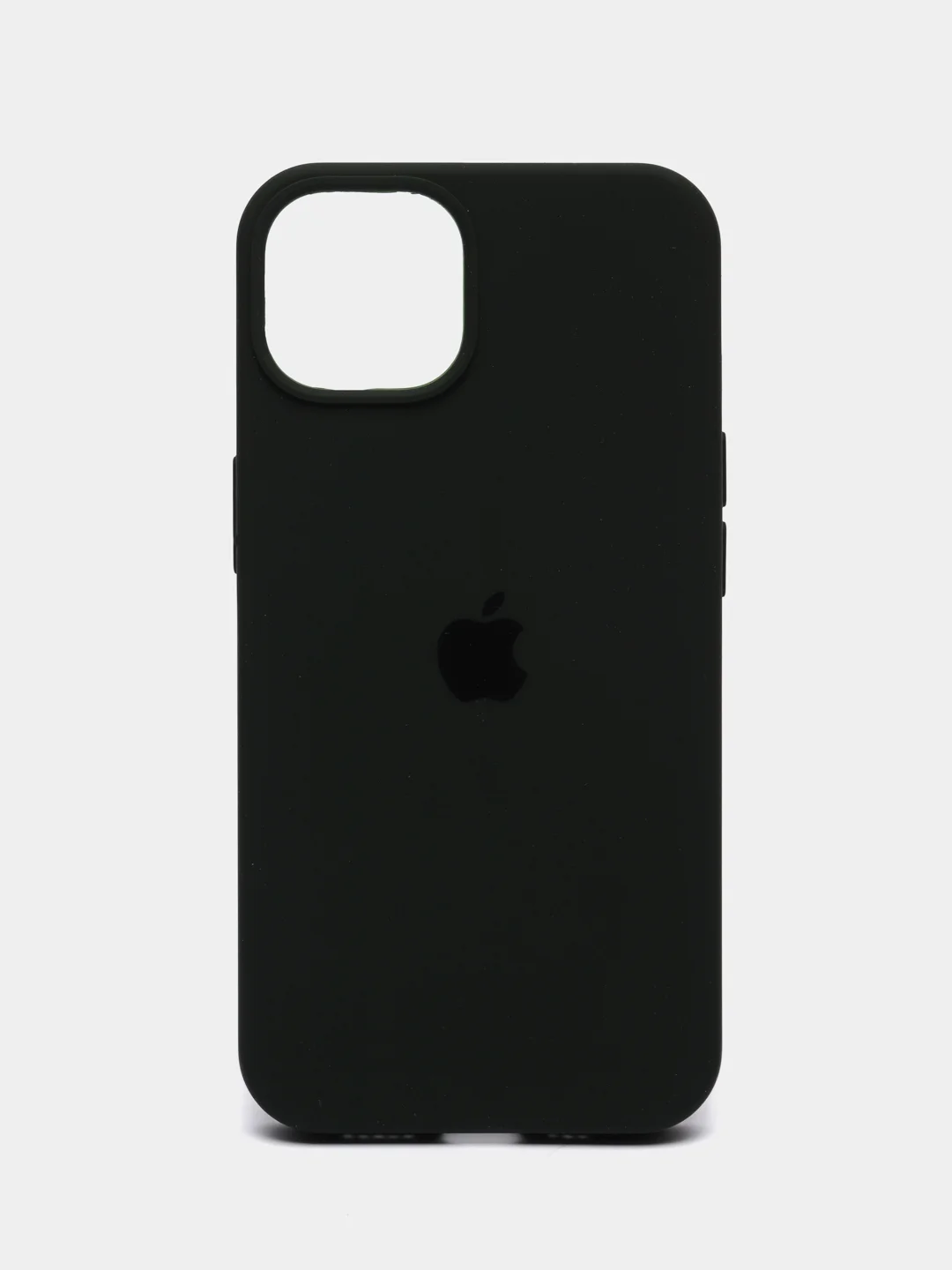 Тёмно-зелёный чехол Silicone Case для iPhone 14, 14 Pro, 14 Plus, 14 Pro Max, с закрытым низом