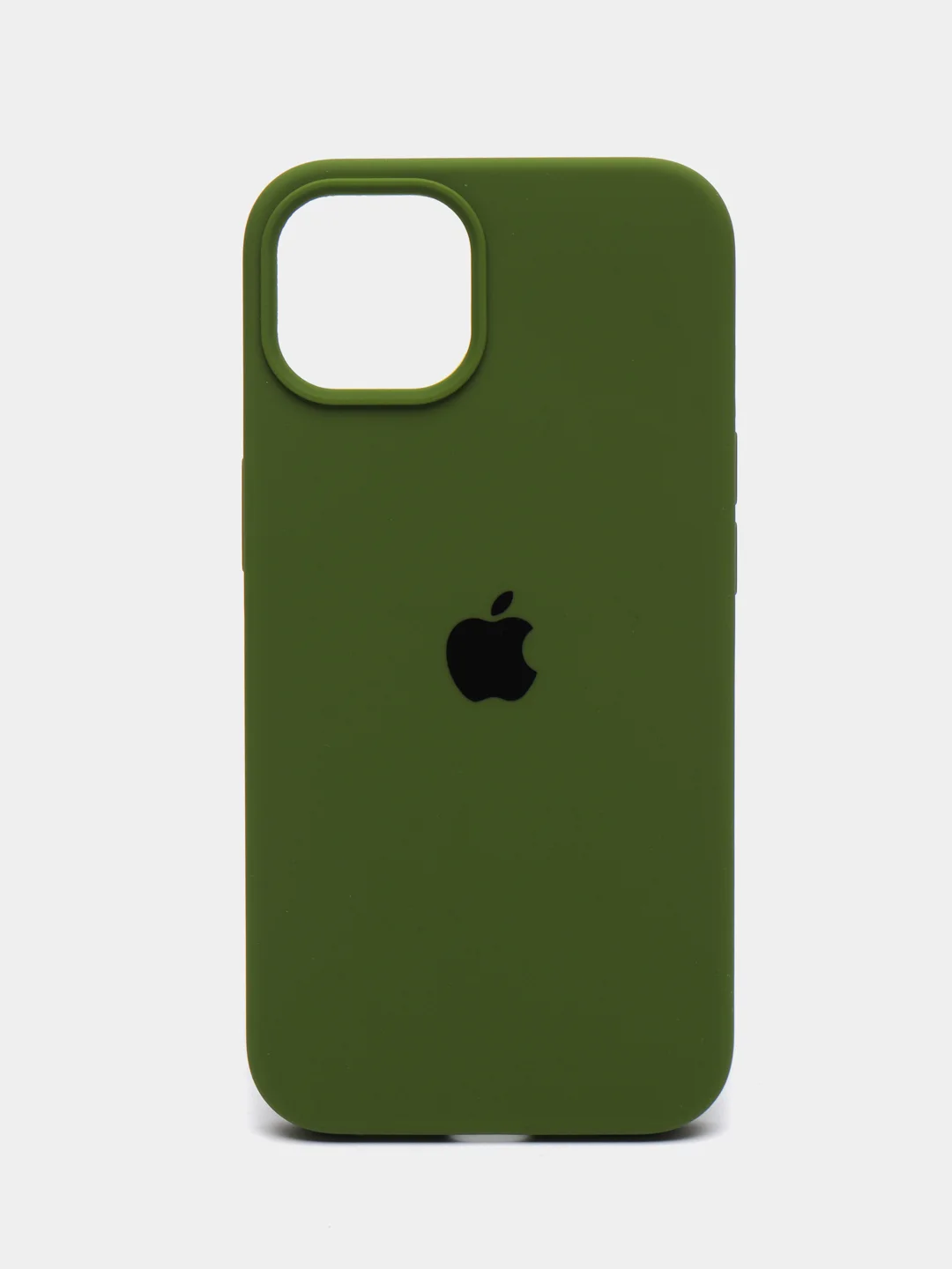 Лесной зеленый чехол Silicone Case для iPhone 14, 14 Pro, 14 Plus, 14 Pro Max, с закрытым низом