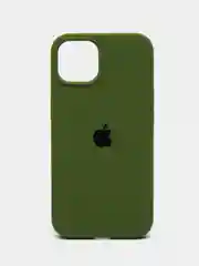 Лесной зеленый чехол Silicone Case для iPhone 14, 14 Pro, 14 Plus, 14 Pro Max, с закрытым низом