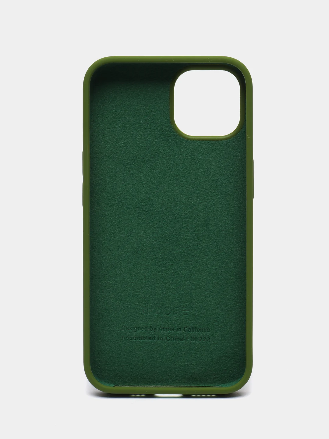 Лесной зеленый чехол Silicone Case для iPhone 14, 14 Pro, 14 Plus, 14 Pro Max, с закрытым низом