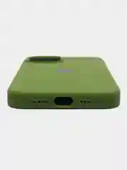 Лесной зеленый чехол Silicone Case для iPhone 14, 14 Pro, 14 Plus, 14 Pro Max, с закрытым низом