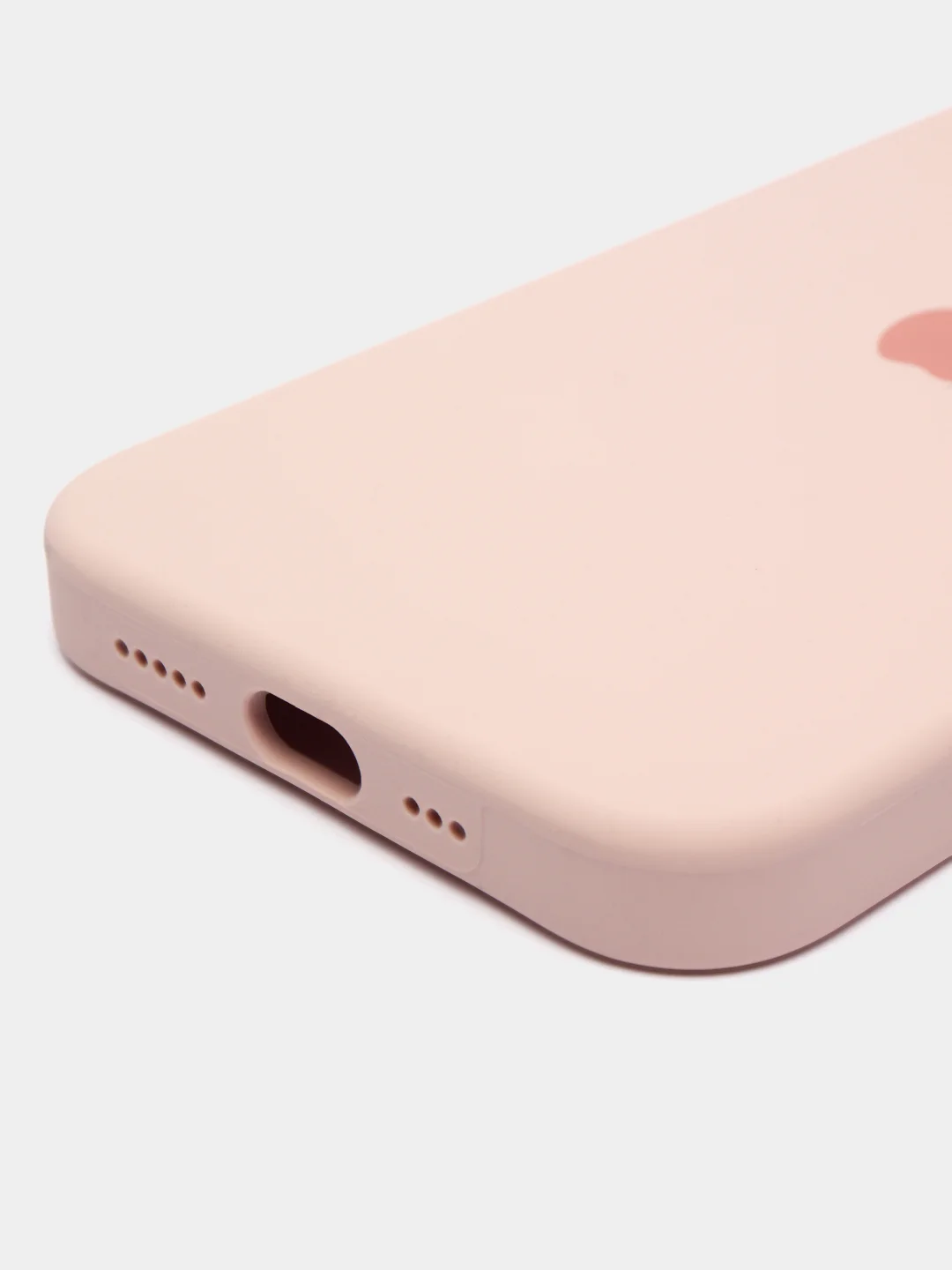 Коралловый меланж чехол Silicone Case для iPhone 14, 14 Pro, 14 Plus, 14 Pro Max, с закрытым низом