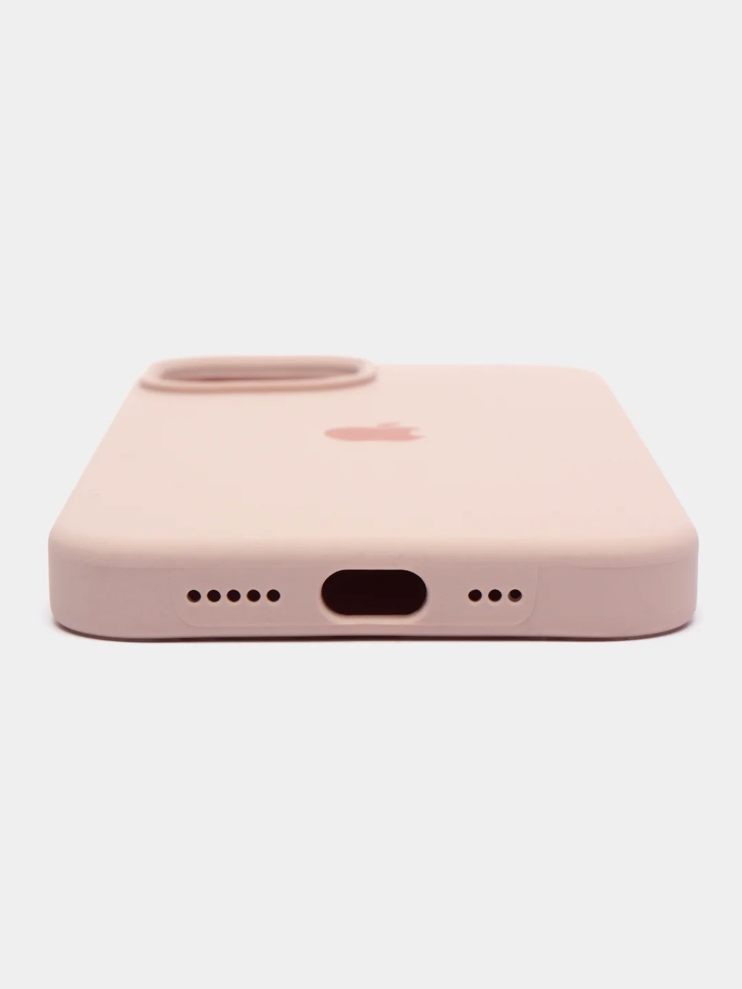 Коралловый меланж чехол Silicone Case для iPhone 14, 14 Pro, 14 Plus, 14 Pro Max, с закрытым низом