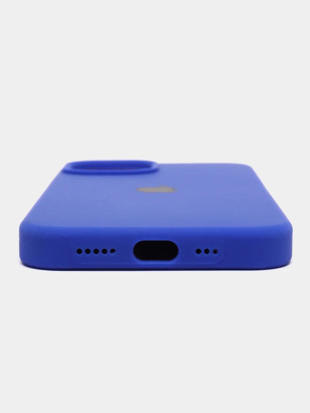Синий чехол Silicone Case для iPhone 14, 14 Pro, 14 Plus, 14 Pro Max, с закрытым низом