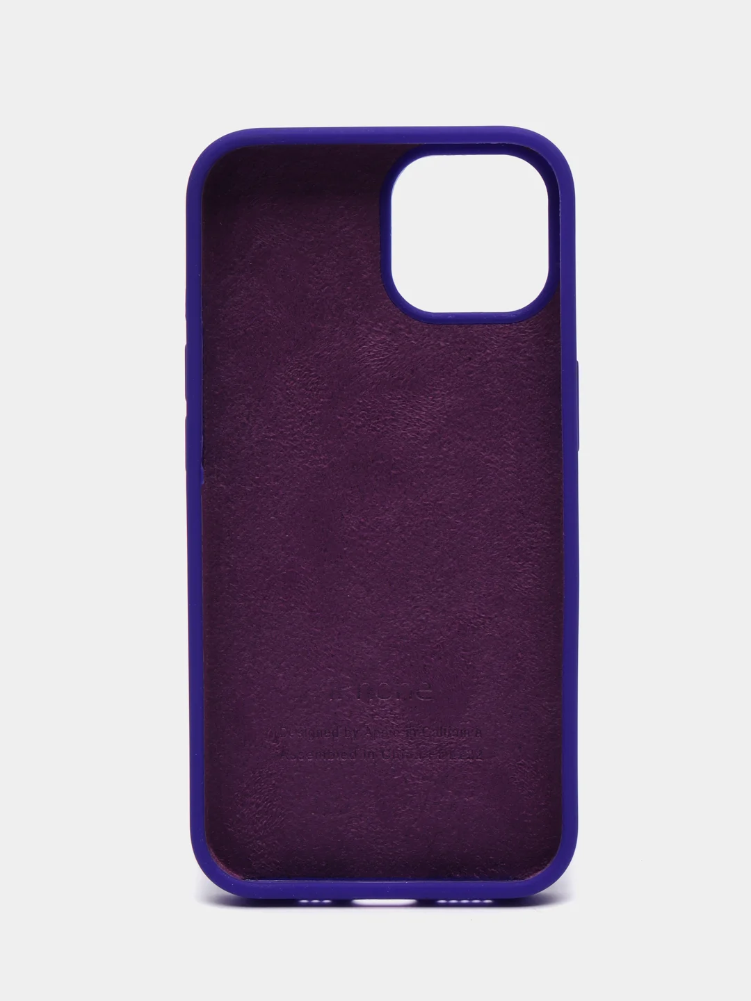 Фиолетовый чехол Silicone Case для iPhone 14, 14 Pro, 14 Plus, 14 Pro Max, с закрытым низом