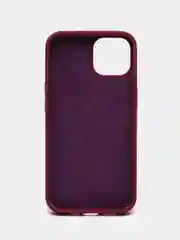 Багровый чехол Silicone Case для iPhone 14, 14 Pro, 14 Plus, 14 Pro Max, с закрытым низом