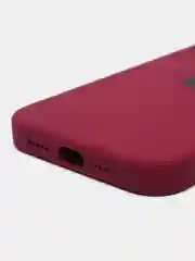 Багровый чехол Silicone Case для iPhone 14, 14 Pro, 14 Plus, 14 Pro Max, с закрытым низом