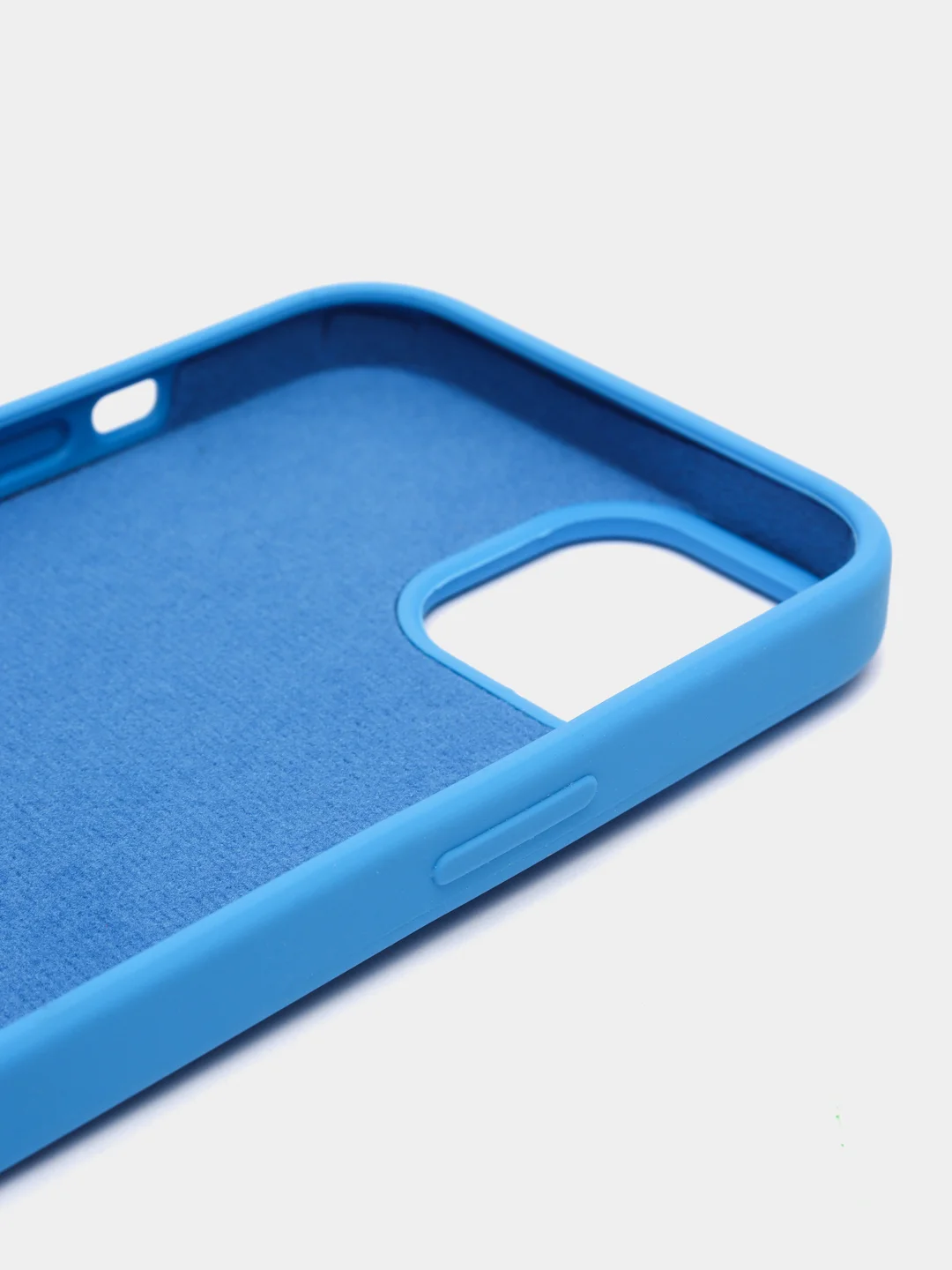 Голубой чехол Silicone Case для iPhone 14, 14 Pro, 14 Plus, 14 Pro Max, с закрытым низом