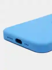Голубой чехол Silicone Case для iPhone 14, 14 Pro, 14 Plus, 14 Pro Max, с закрытым низом