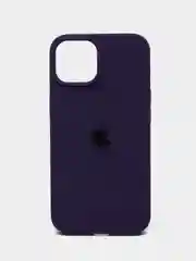 Индиго чехол Silicone Case для iPhone 14, 14 Pro, 14 Plus, 14 Pro Max, с закрытым низом