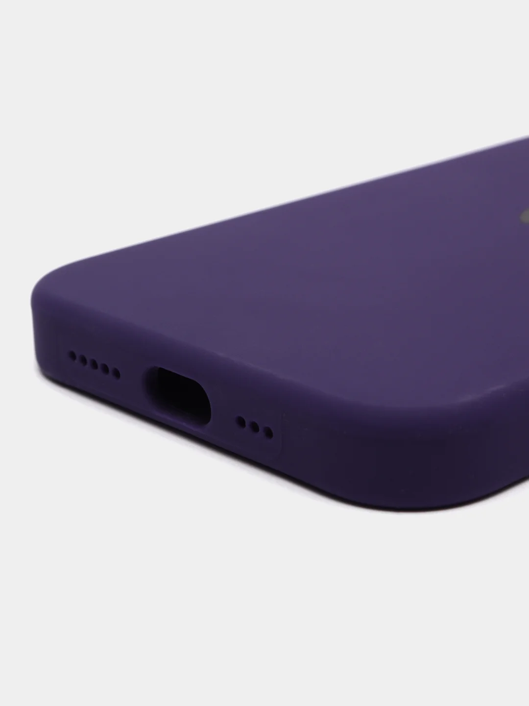 Индиго чехол Silicone Case для iPhone 14, 14 Pro, 14 Plus, 14 Pro Max, с закрытым низом