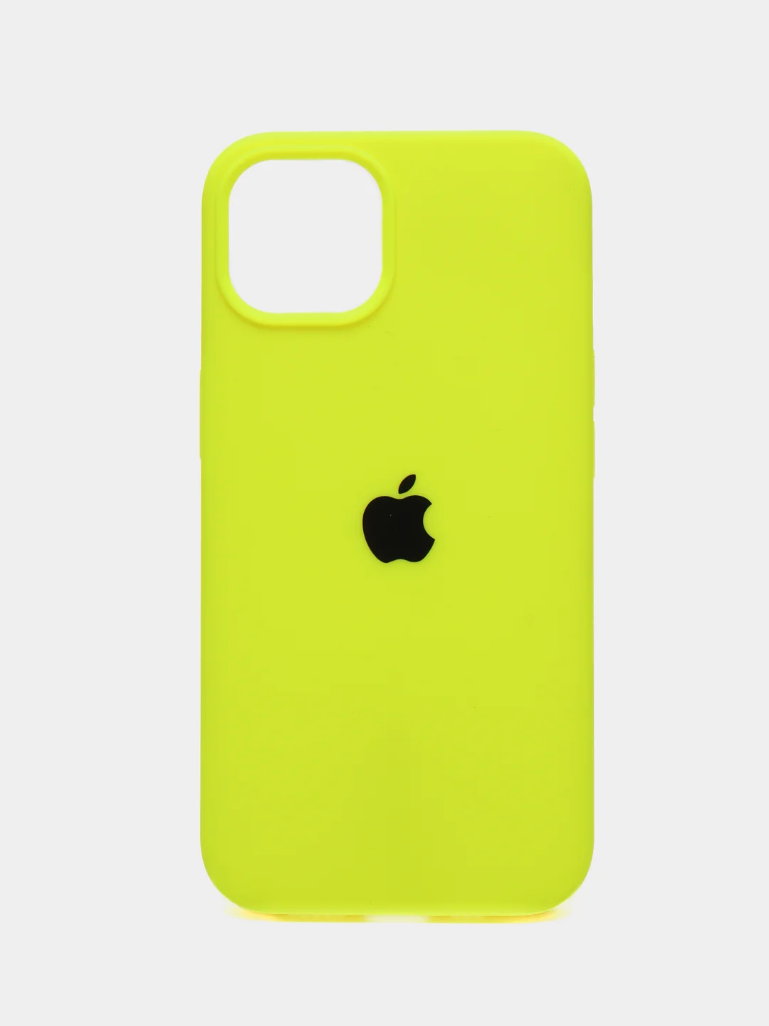 Лимонный чехол Silicone Case для iPhone 14, 14 Pro, 14 Plus, 14 Pro Max, с закрытым низом
