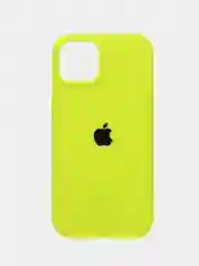 Лимонный чехол Silicone Case для iPhone 14, 14 Pro, 14 Plus, 14 Pro Max, с закрытым низом
