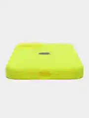 Лимонный чехол Silicone Case для iPhone 14, 14 Pro, 14 Plus, 14 Pro Max, с закрытым низом