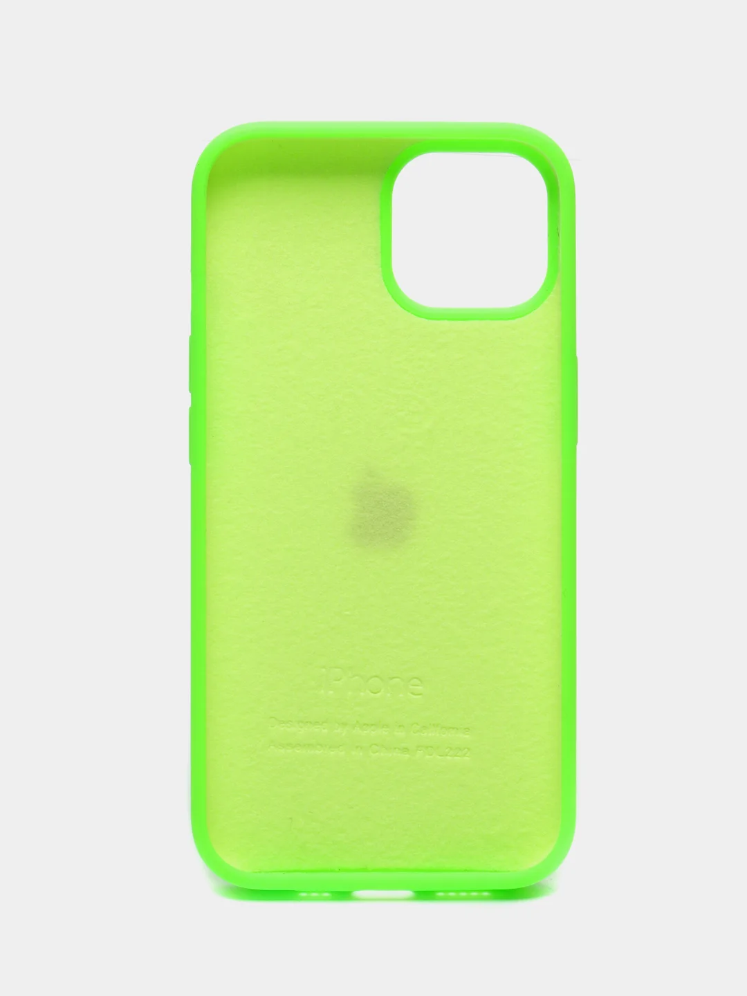 Лайм чехол Silicone Case для iPhone 14, 14 Pro, 14 Plus, 14 Pro Max, с закрытым низом