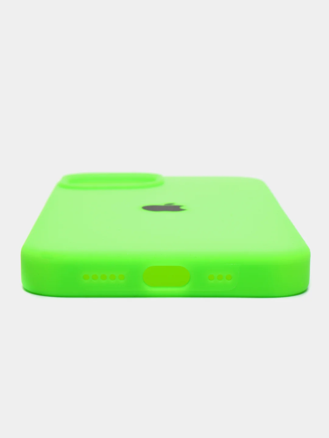 Лайм чехол Silicone Case для iPhone 14, 14 Pro, 14 Plus, 14 Pro Max, с закрытым низом