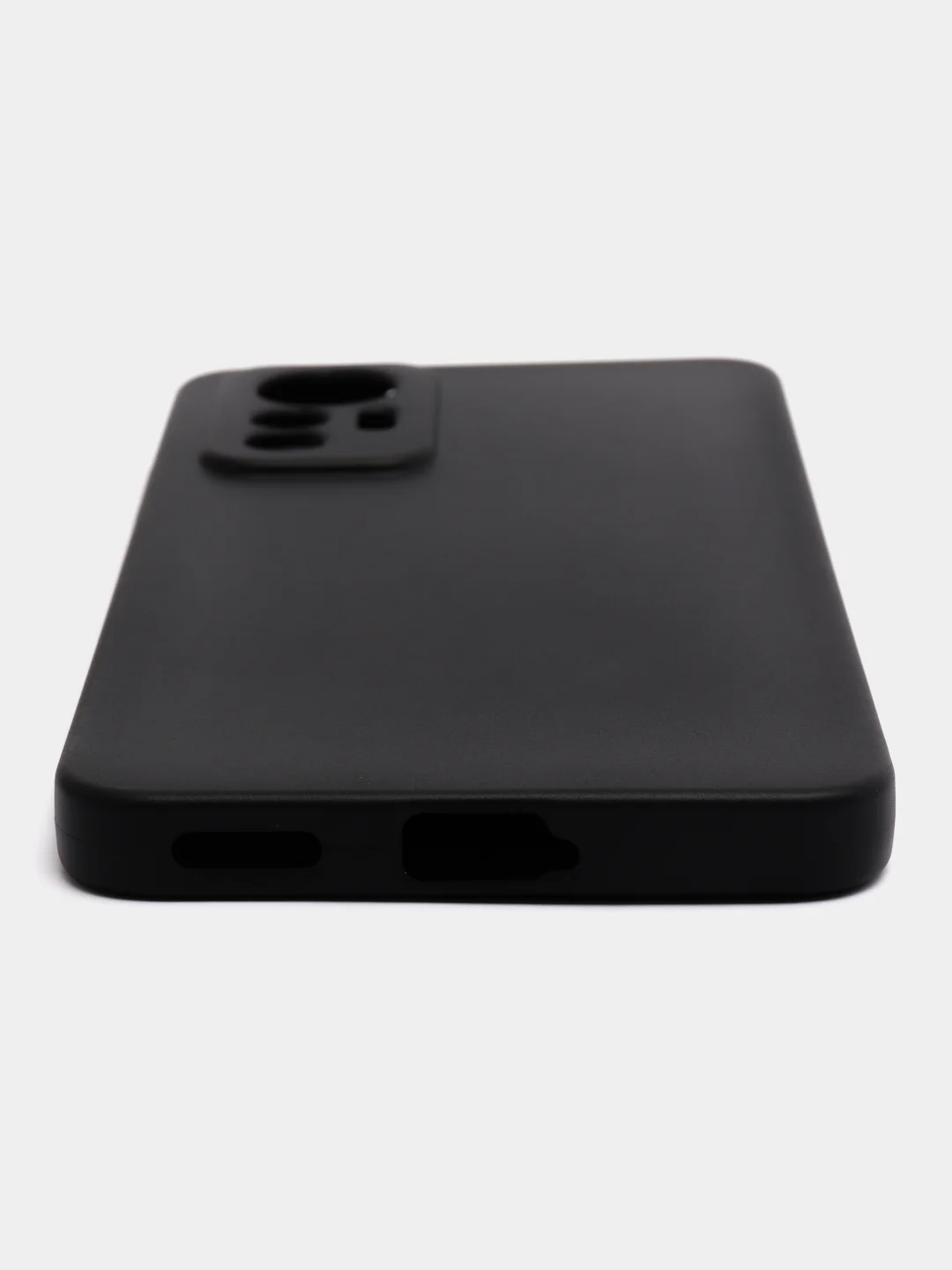 Черный силиконовый чехол для Xiaomi 12 Lite (Сяоми 12 Лайт), прозрачный