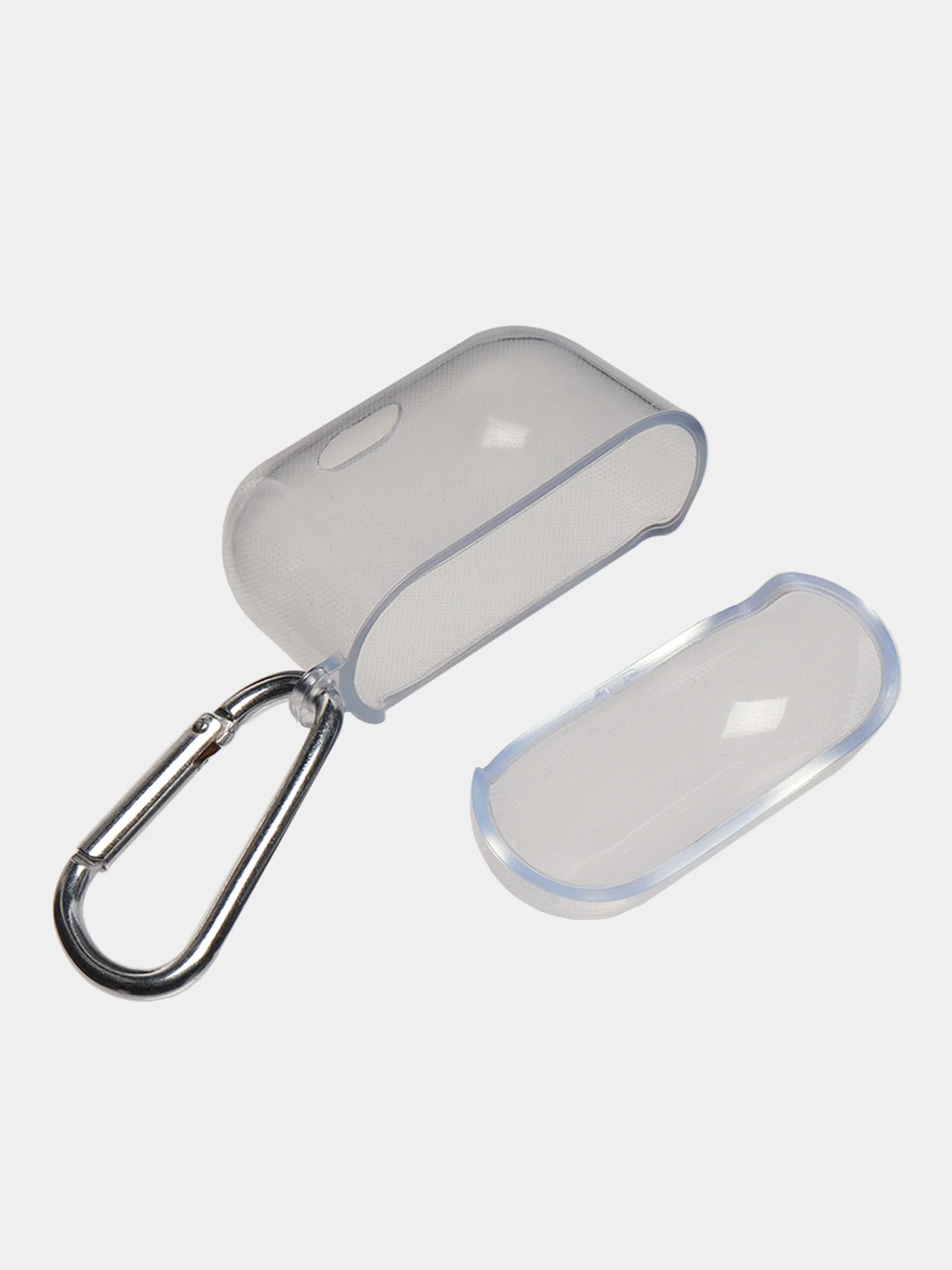 Прозрачный чехол для Apple AirPods 3 прозрачный силиконовый аирподс с карабином