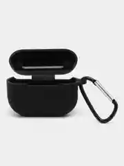 Черный чехол для наушников Apple AirPods Pro 2 силиконовый с карабином