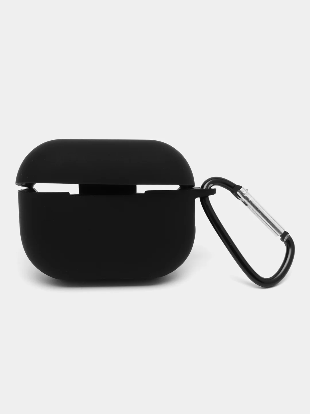 Черный чехол для наушников Apple AirPods Pro 2 силиконовый с карабином