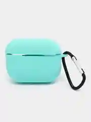 Бирюзовый чехол для наушников Apple AirPods Pro 2 силиконовый с карабином