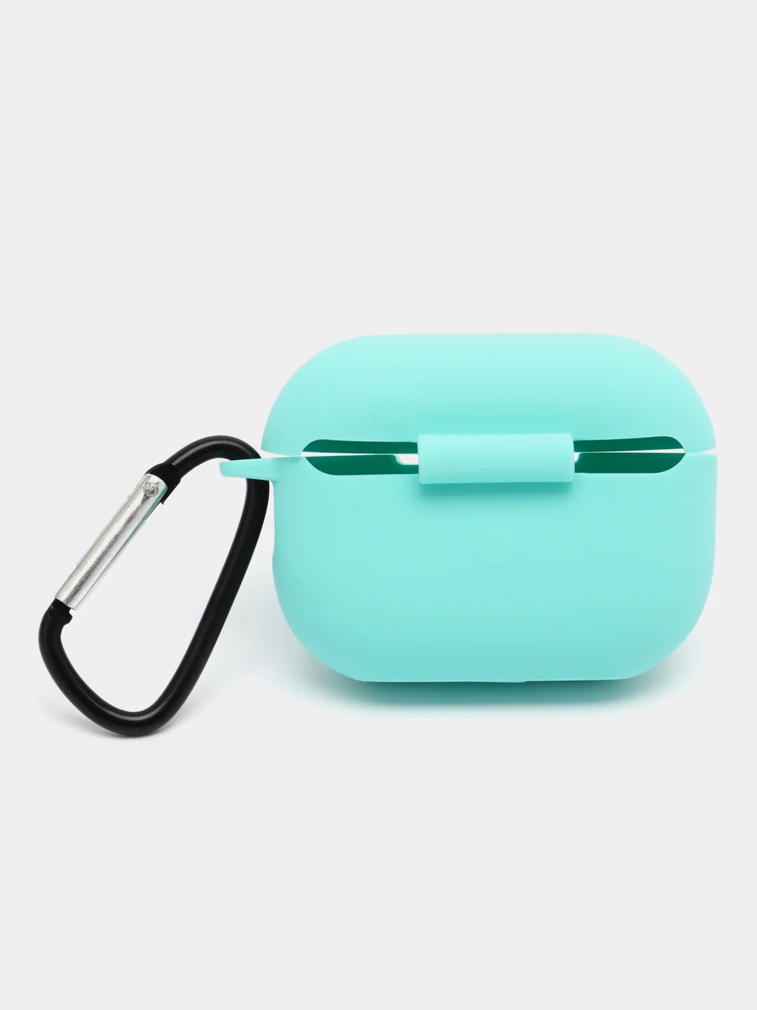 Бирюзовый чехол для наушников Apple AirPods Pro 2 силиконовый с карабином