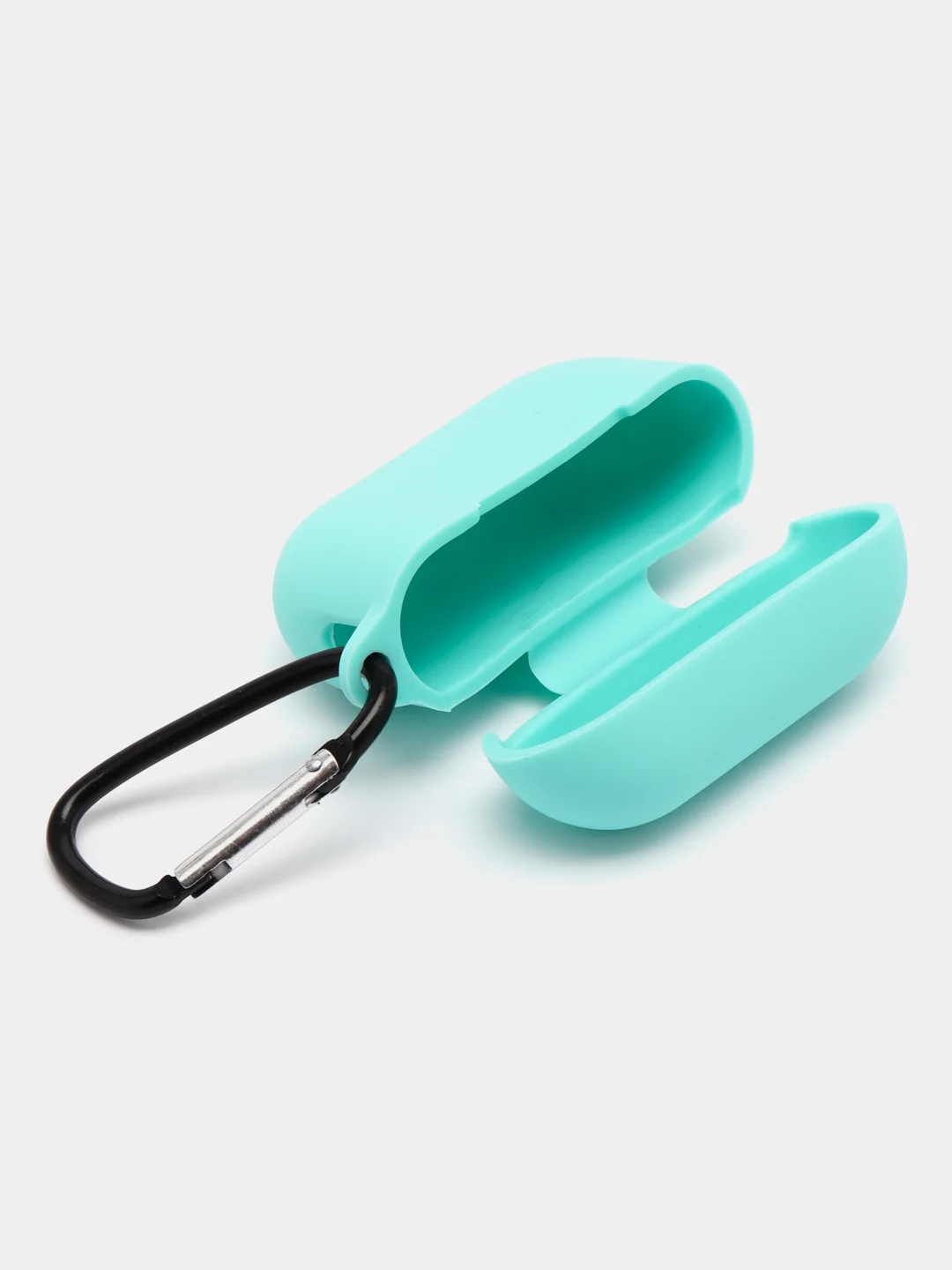 Бирюзовый чехол для наушников Apple AirPods Pro 2 силиконовый с карабином