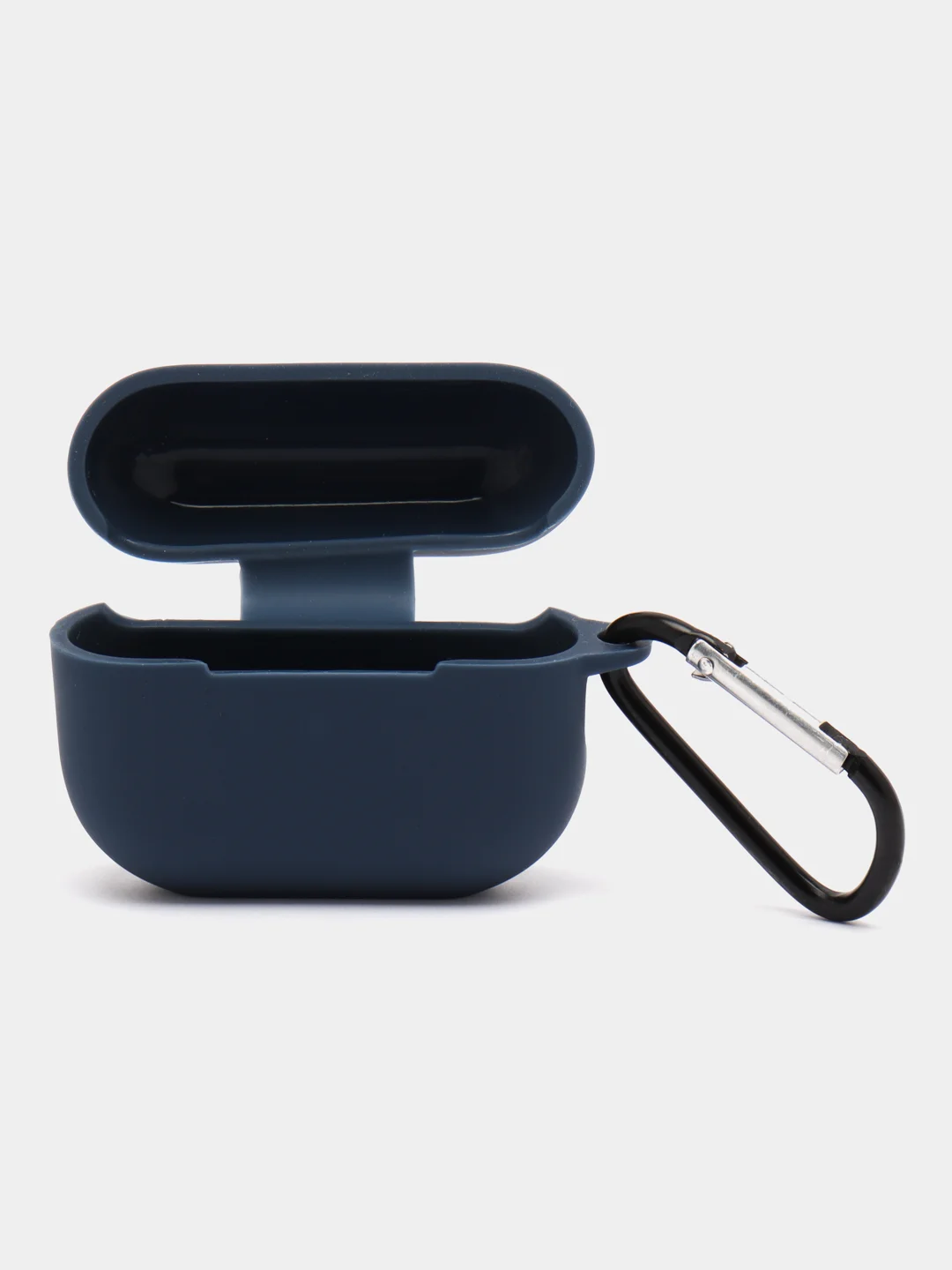 Темно-синий чехол для наушников Apple AirPods Pro 2 силиконовый с карабином