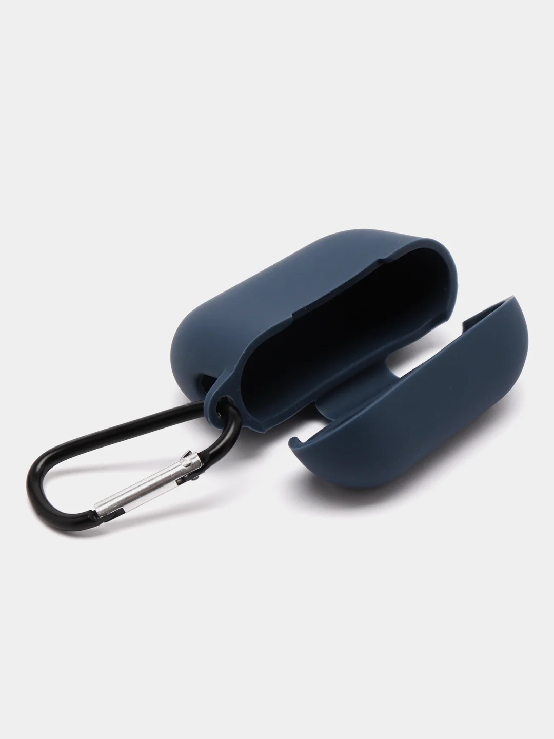 Темно-синий чехол для наушников Apple AirPods Pro 2 силиконовый с карабином