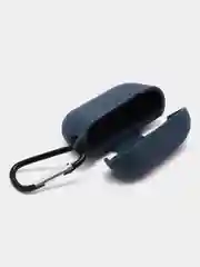 Темно-синий чехол для наушников Apple AirPods Pro 2 силиконовый с карабином