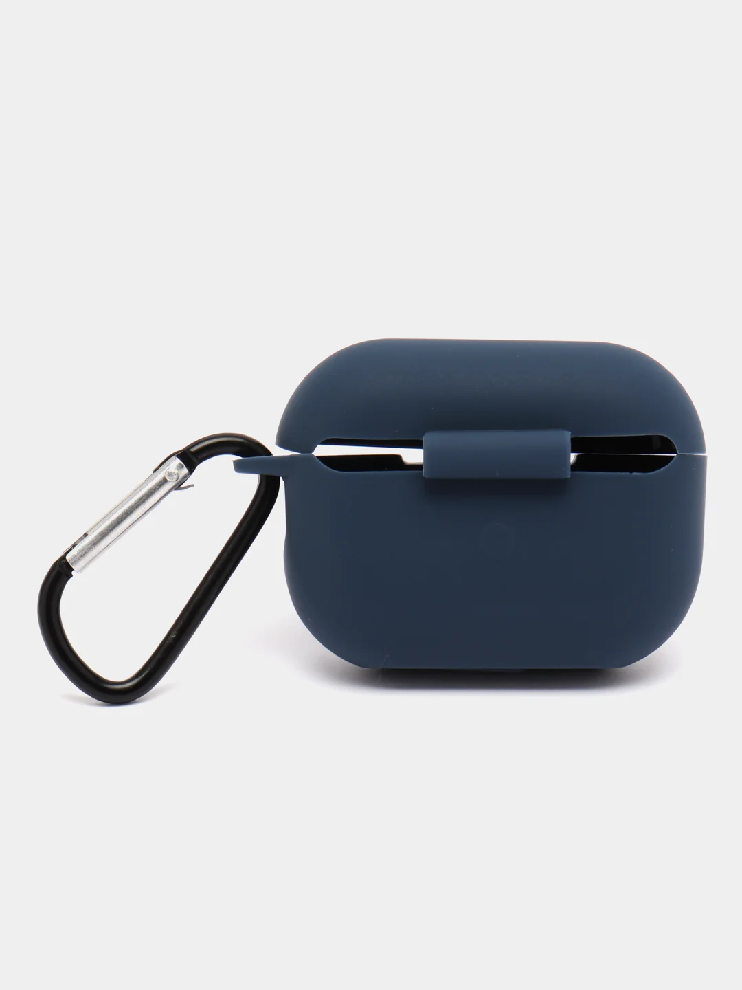 Темно-синий чехол для наушников Apple AirPods Pro 2 силиконовый с карабином