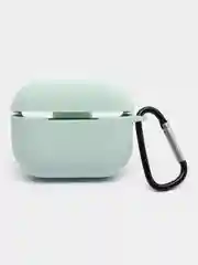 Оливковый чехол для наушников Apple AirPods Pro 2 силиконовый с карабином