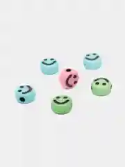 Индиго бусины круглые смайлики, фигурки для рукоделия и украшений